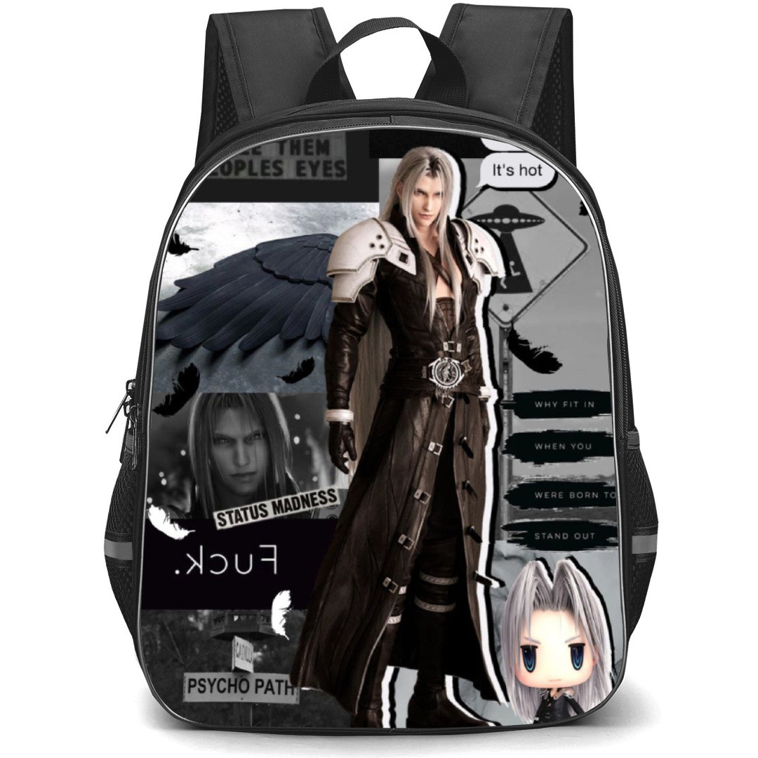 Final Fantasy Sephiroth Backpack StudentPack - Sephiroth Chibi Collage