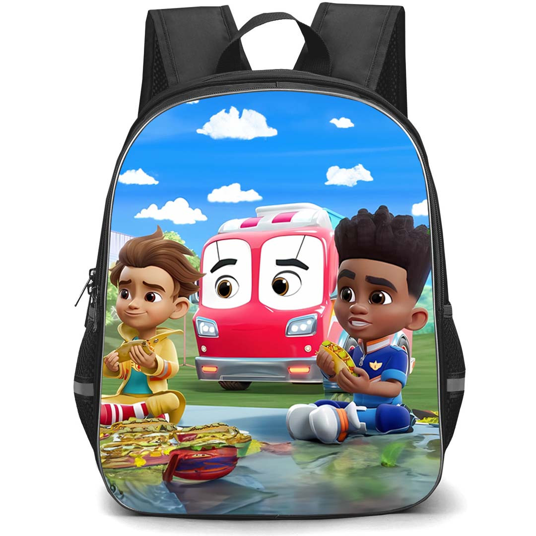 FireBuds Bo Bayani Backpack StudentPack - Bo Bayani And Jayden Eating Poster