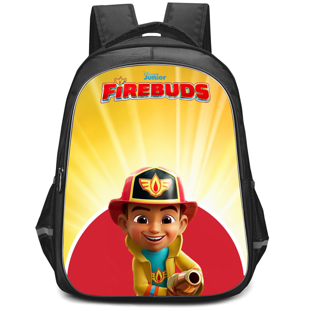 FireBuds Bo Bayani Backpack StudentPack - Bo Bayani Standing On Red Background