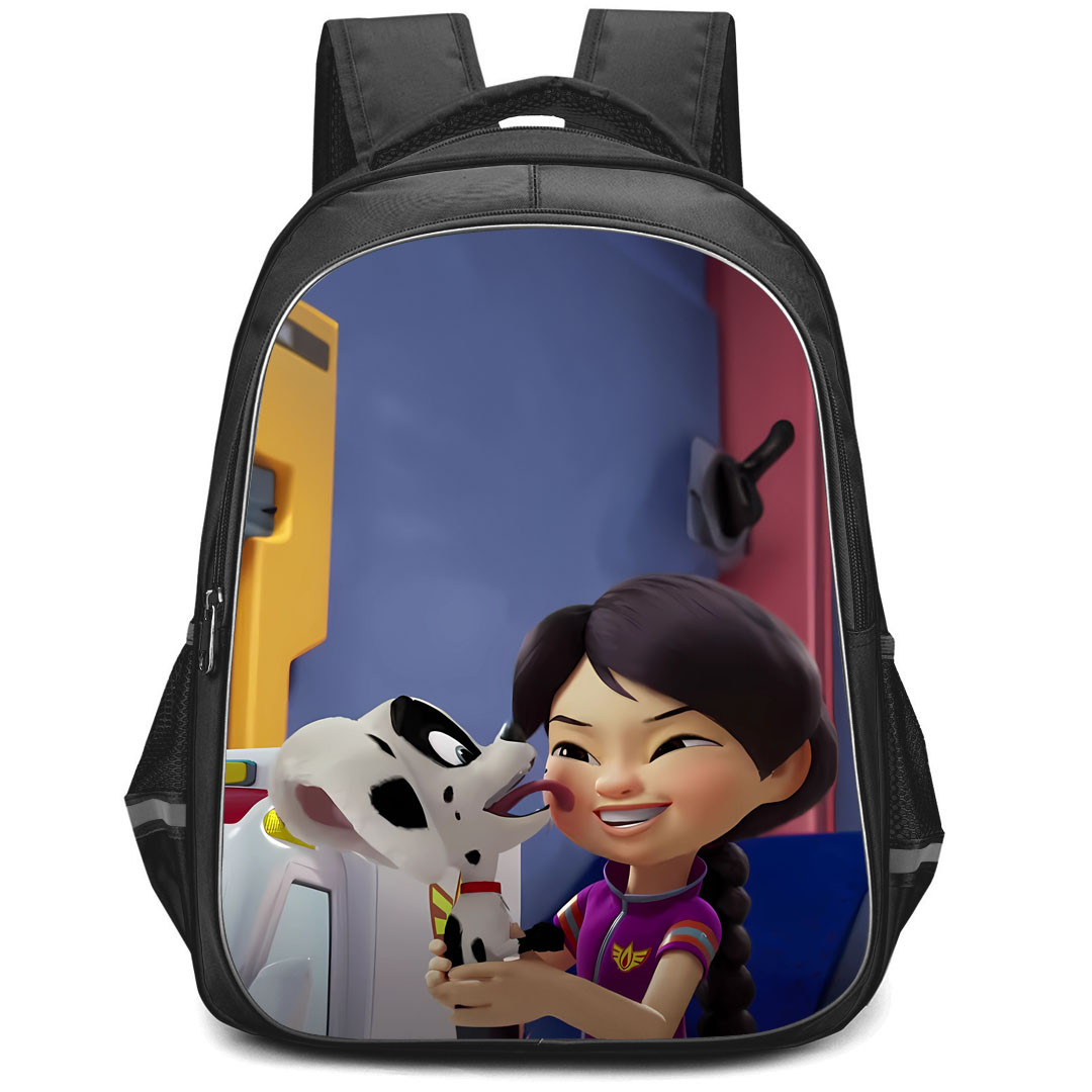 FireBuds Puppy Pursuit Backpack StudentPack - Puppy Pursuit And Violet Having Fun