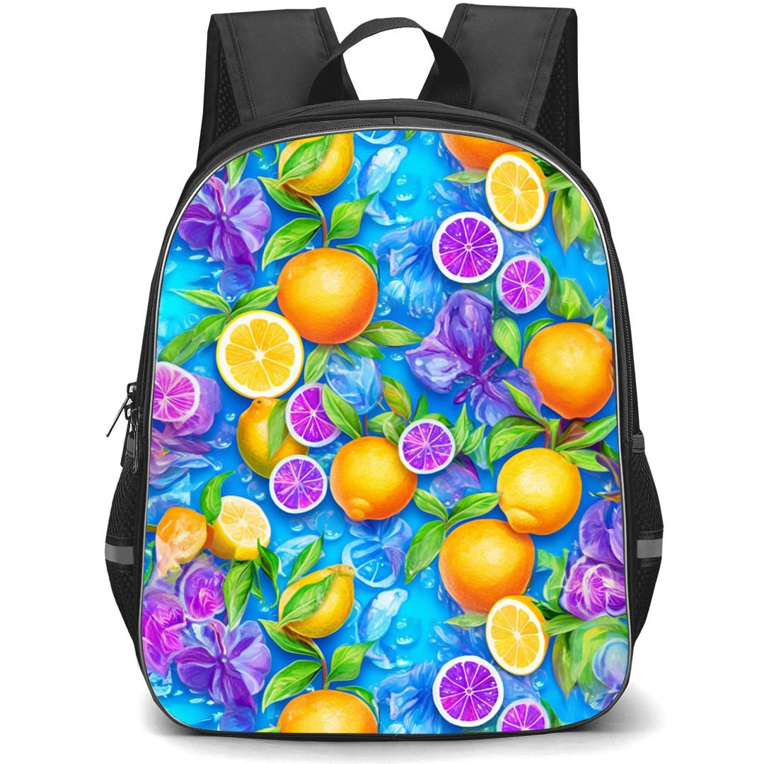 Food Pattern School Backpack StudentPack - Aesthetic Fruit Poster