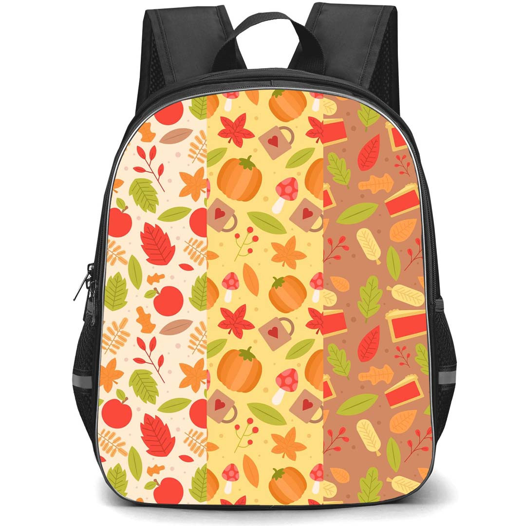 Food Pattern School Backpack StudentPack - Autumn Apples Red Vectors Pattern Art Poster