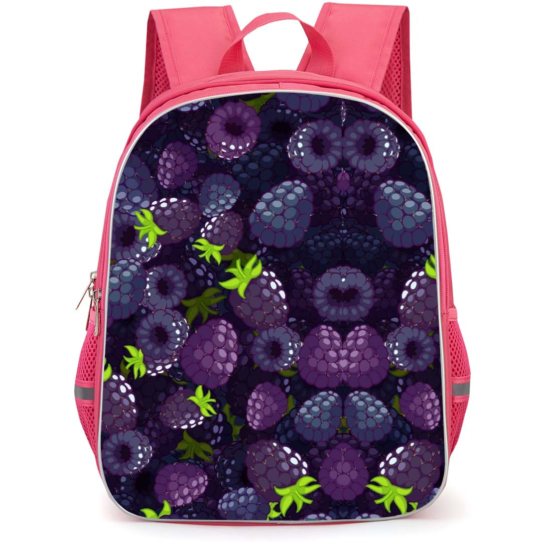 Food Pattern School Backpack StudentPack - Blackberries Illustration Art Poster