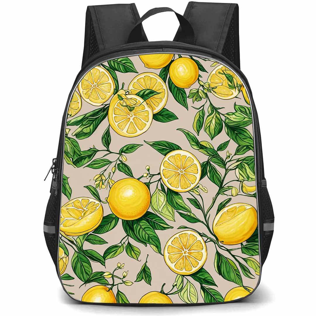 Food Pattern School Backpack StudentPack - Lemons Hanging Illustration Art Poster