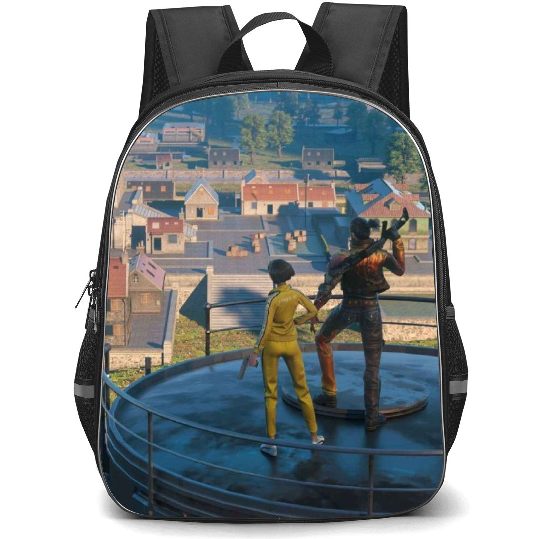 Free Fire Backpack StudentPack - Characters Standing on Water Tank