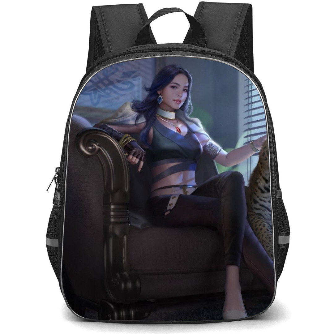 Free Fire Luna Backpack StudentPack - Luna Sitting on the Couch