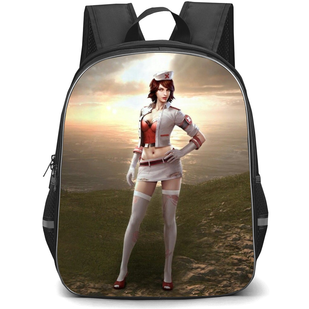 Free Fire Olivia Backpack StudentPack - Olivia Standing Portrait