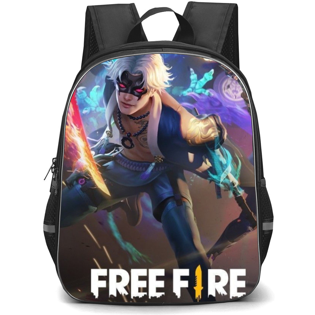 Free Fire Backpack StudentPack - Sword Out Free Fire Logo