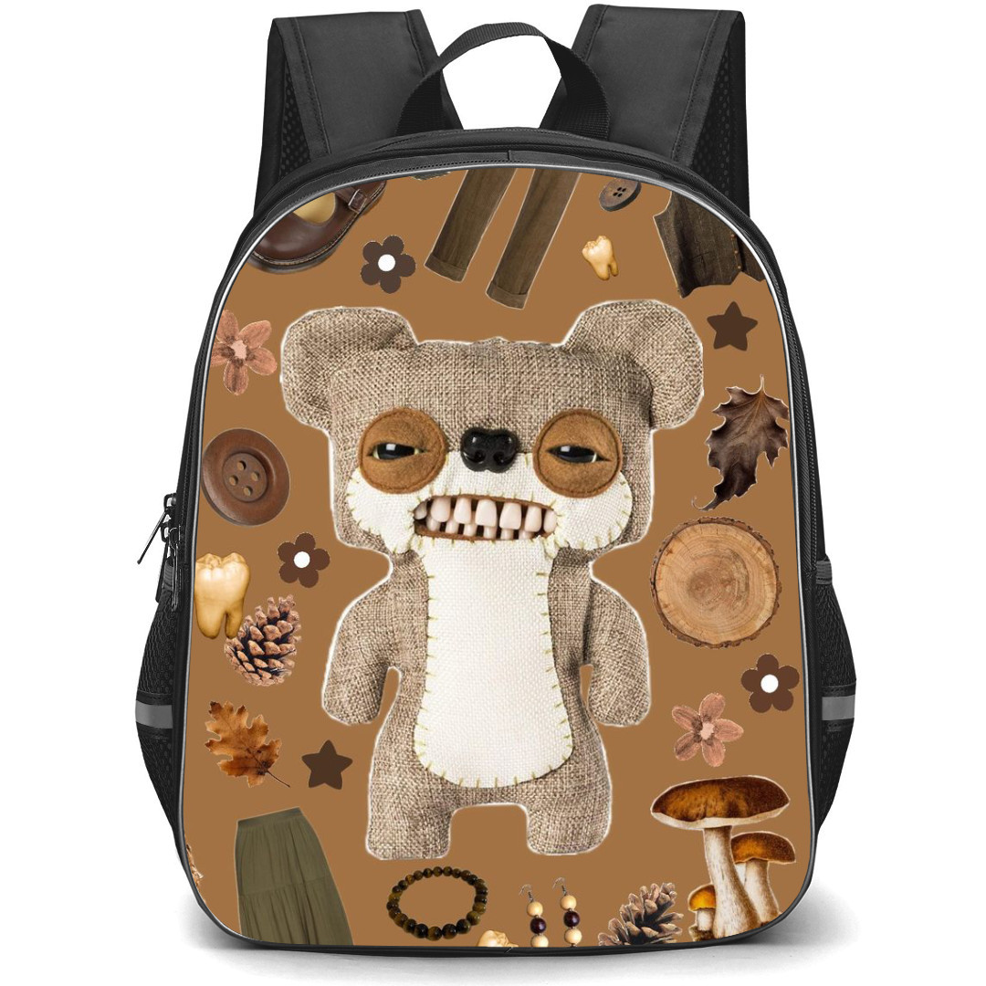 Fuggler Teddy Bear Backpack StudentPack - Teddy Bear Nightmare Brown Poster