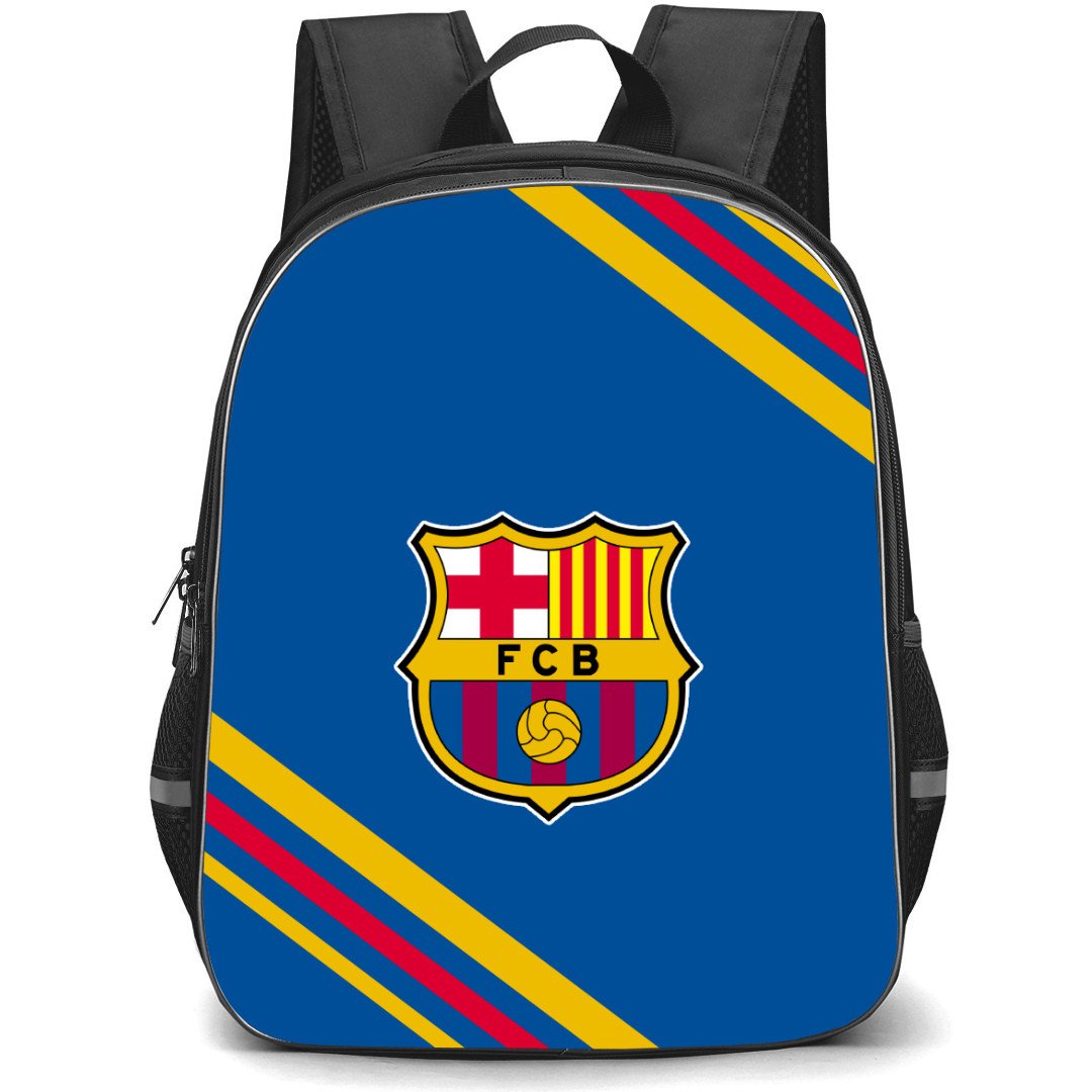 FC Barcelona Futsal Backpack School Bag StudentPack - Large Logo With Stripe