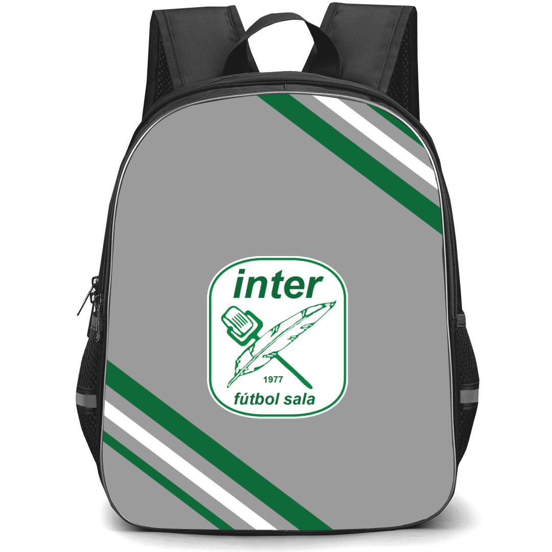 Inter Futbol Sala Backpack School Bag StudentPack - Large Logo With Stripe