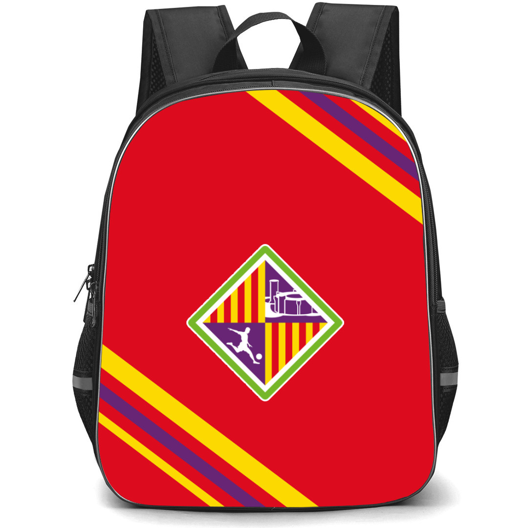 Associacio Esportiva Palma de Mallorca Futbol Sala Backpack School Bag StudentPack - Large Logo With Stripe