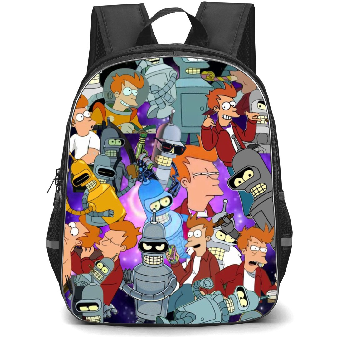 Futurama Backpack StudentPack - Bender And Philip Collage Space Poster