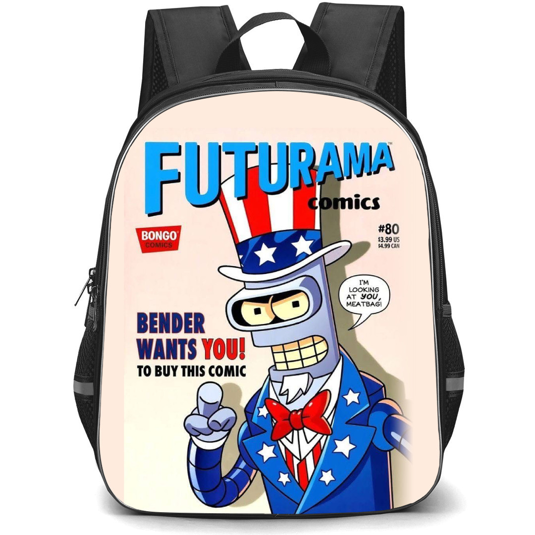 Futurama Bender Backpack StudentPack - Bender Look At You Portrait Comic