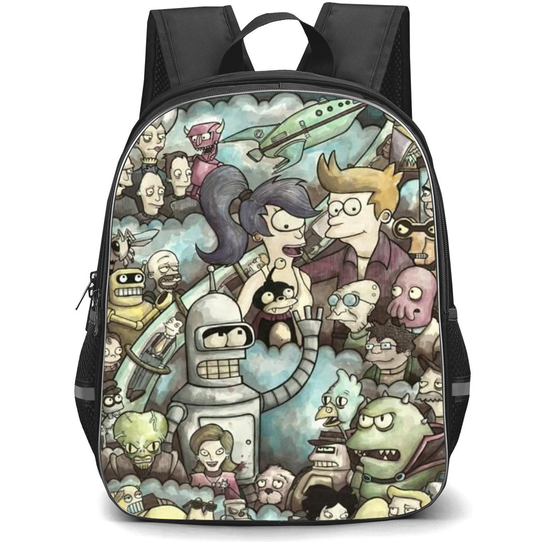 Futurama Backpack StudentPack - Characters Collage Retro Poster