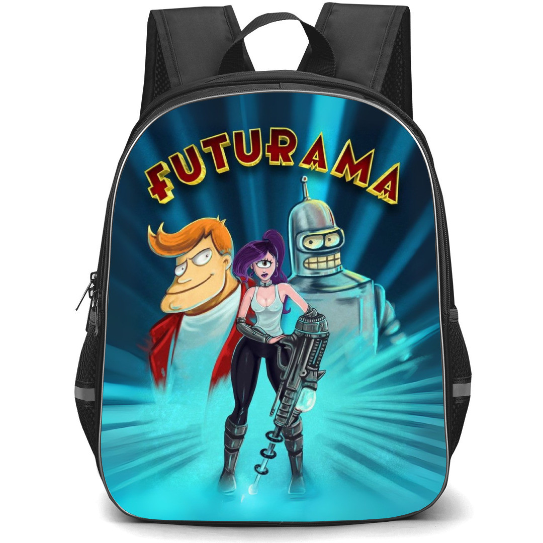 Futurama Backpack StudentPack - Characters Smile Series Poster Stripe Blue