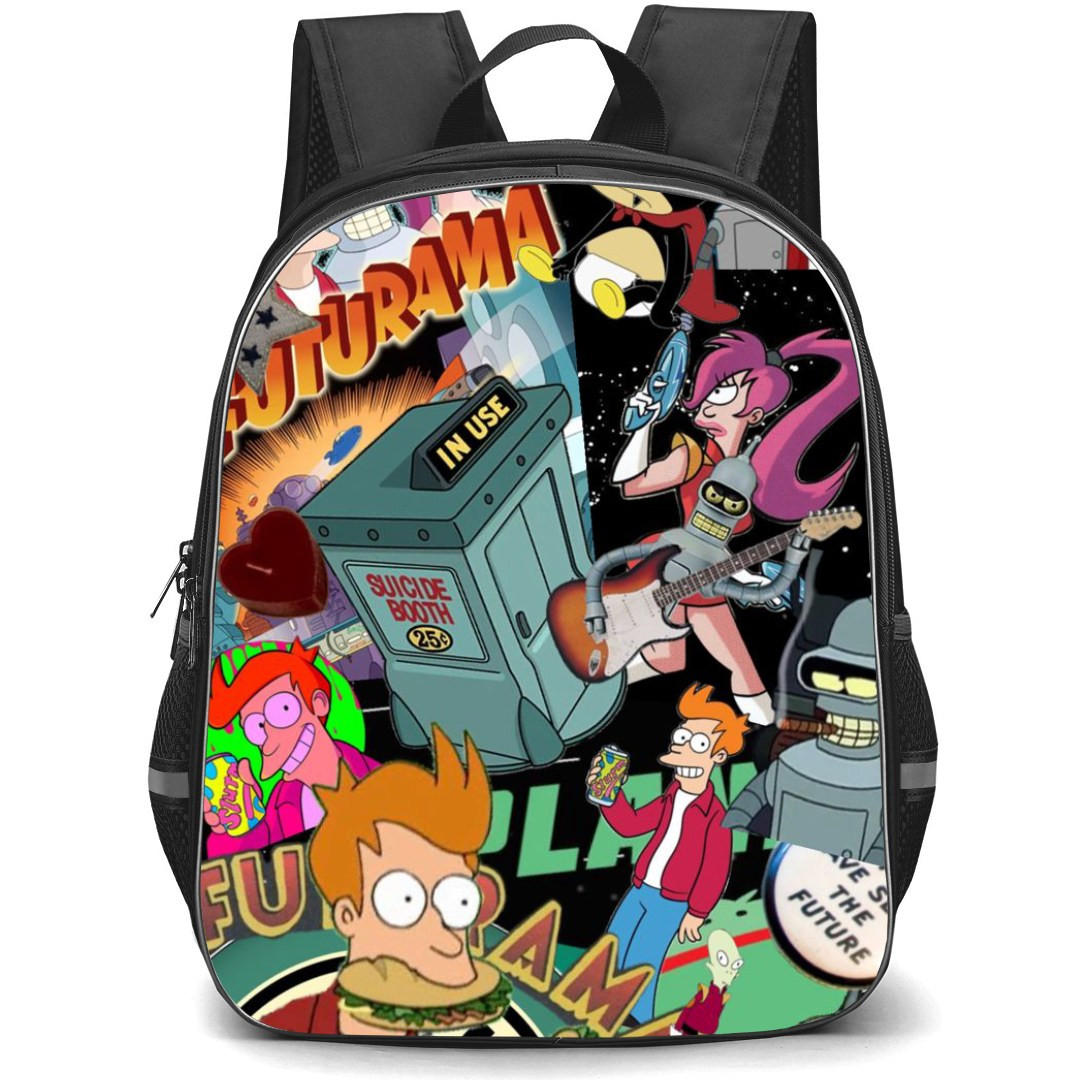 Futurama Backpack StudentPack - Characters Suicide Booth Collage Poster