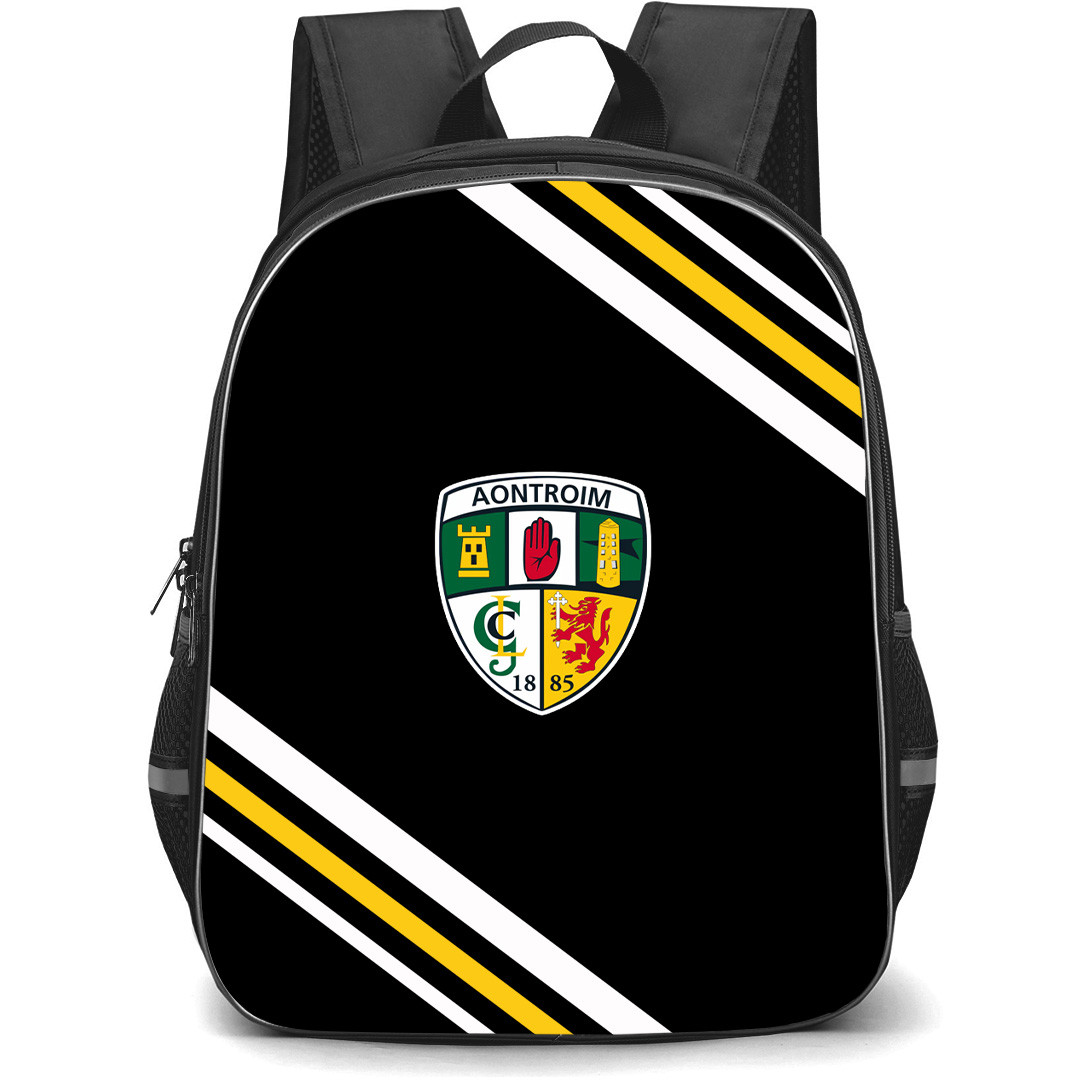Antrim County Football Team Backpack School Bag StudentPack - Antrim County Football Team Large Logo With Stripe