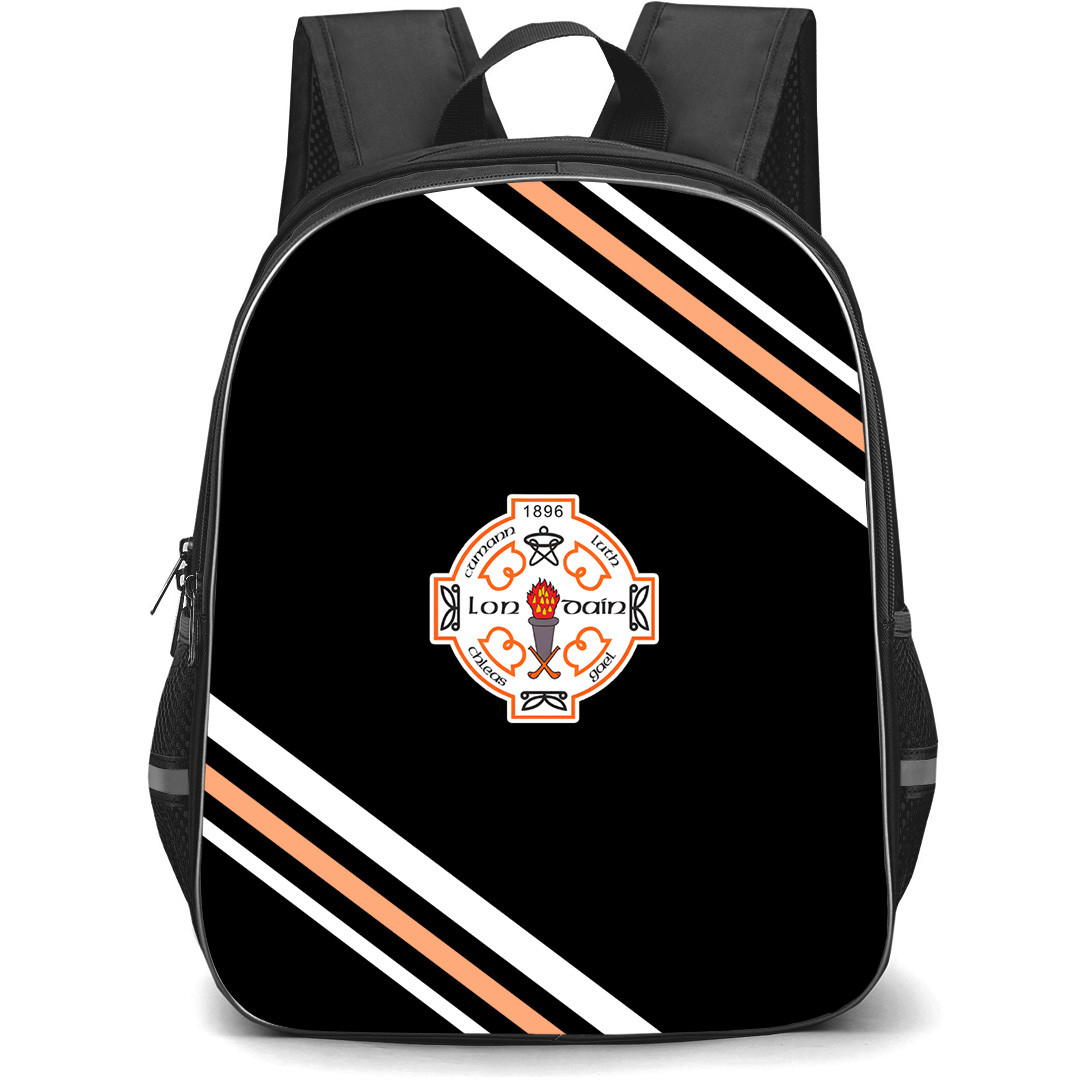 London County Football Team Backpack School Bag StudentPack - London County Football Team Large Logo With Stripe