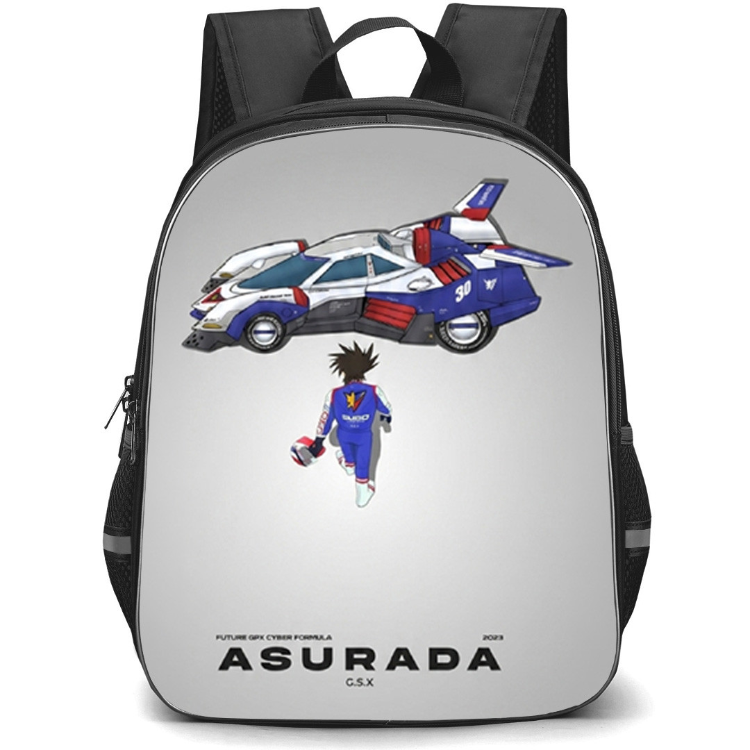 Future GPX Cyber Formula Asurada Backpack School Bag StudentPack - Asurada Walking In Car Series Poster