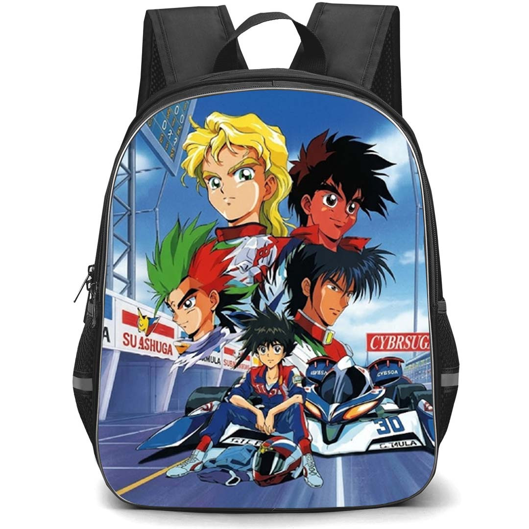 Future GPX Cyber Formula Backpack School Bag StudentPack - Future GPX Cyber Formula Characters Fierce Race Portrait Poster
