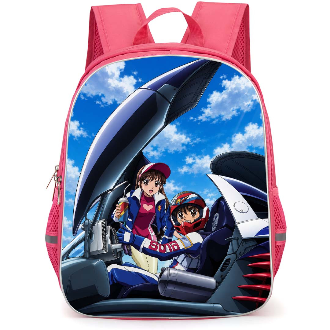 Future GPX Cyber Formula Backpack School Bag StudentPack - Hayato Kazami And Asuka Sugo Riding Car Series Poster
