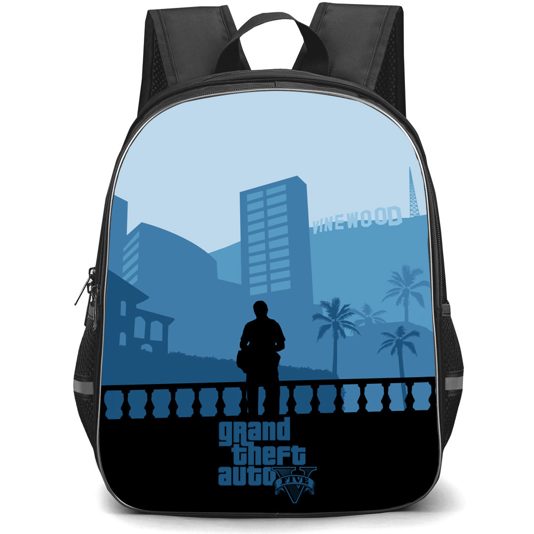 Grand Theft Auto Backpack StudentPack - Grand Theft Auto Five Blue Poster