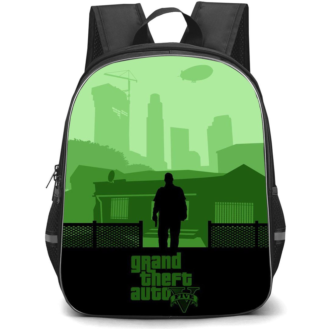 Grand Theft Auto Backpack StudentPack - Grand Theft Auto Five Green Poster