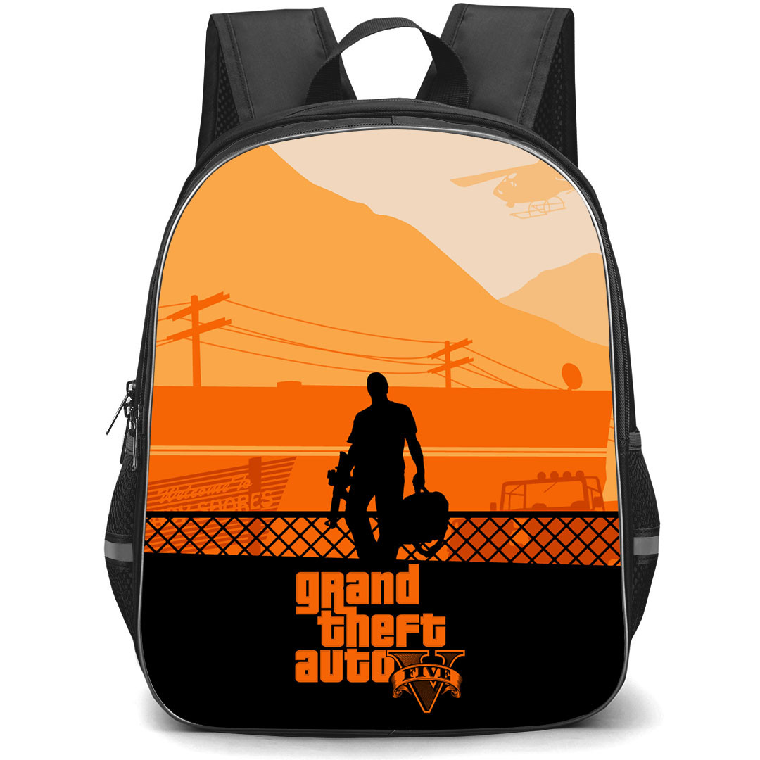 Grand Theft Auto Backpack StudentPack - Grand Theft Auto Five Orange Poster