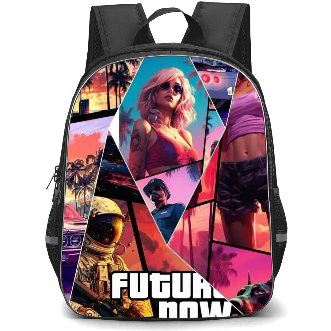 GTA VI Backpack StudentPack - Comic Collage Art