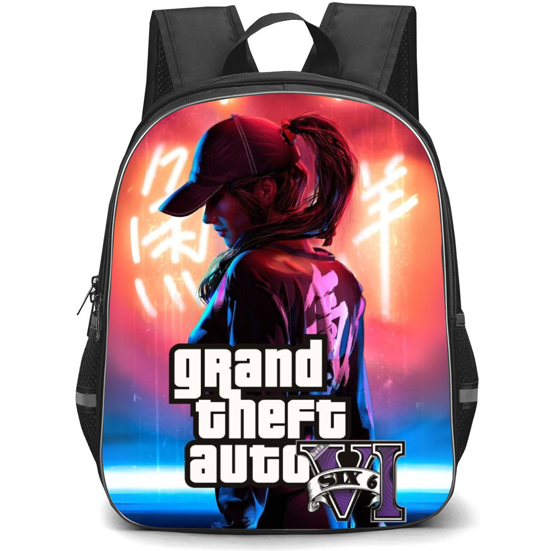 GTA VI Backpack StudentPack - Girl Back Portrait