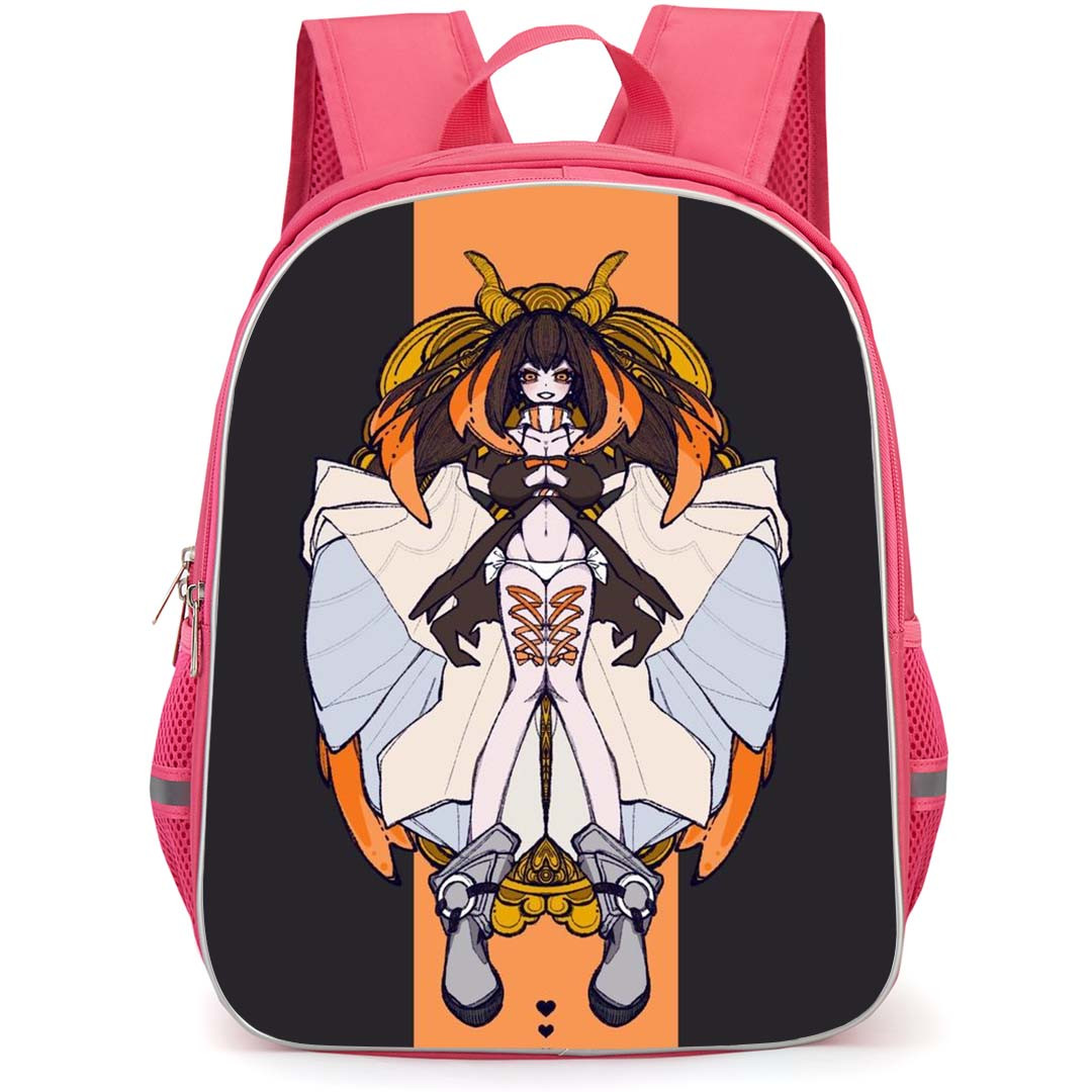 Gachiakuta Amo Empool Backpack StudentPack - Gachiakuta Amo Empool Manga Art On Orange Black Background