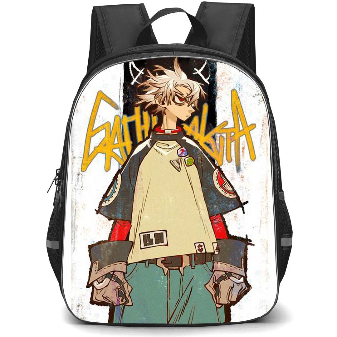 Gachiakuta Rudo Surebrec Backpack StudentPack - Gachiakuta Rudo Surebrec Standing Retro Animie Art Poster