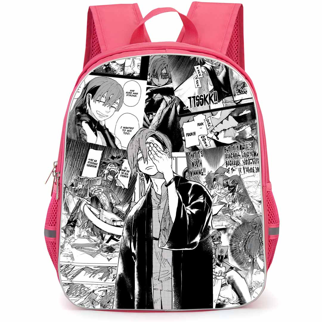 Gachiakuta Zanka Nijiku Backpack StudentPack - Gachiakuta Zanka Nijiku Grayscale Comic Art Poster