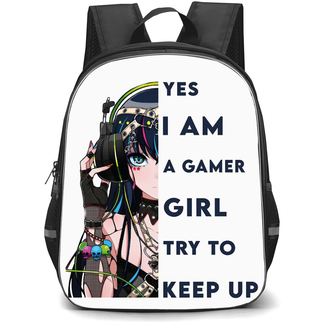 Gamer Backpack StudentPack - Gamer Girl Try To Keep Up