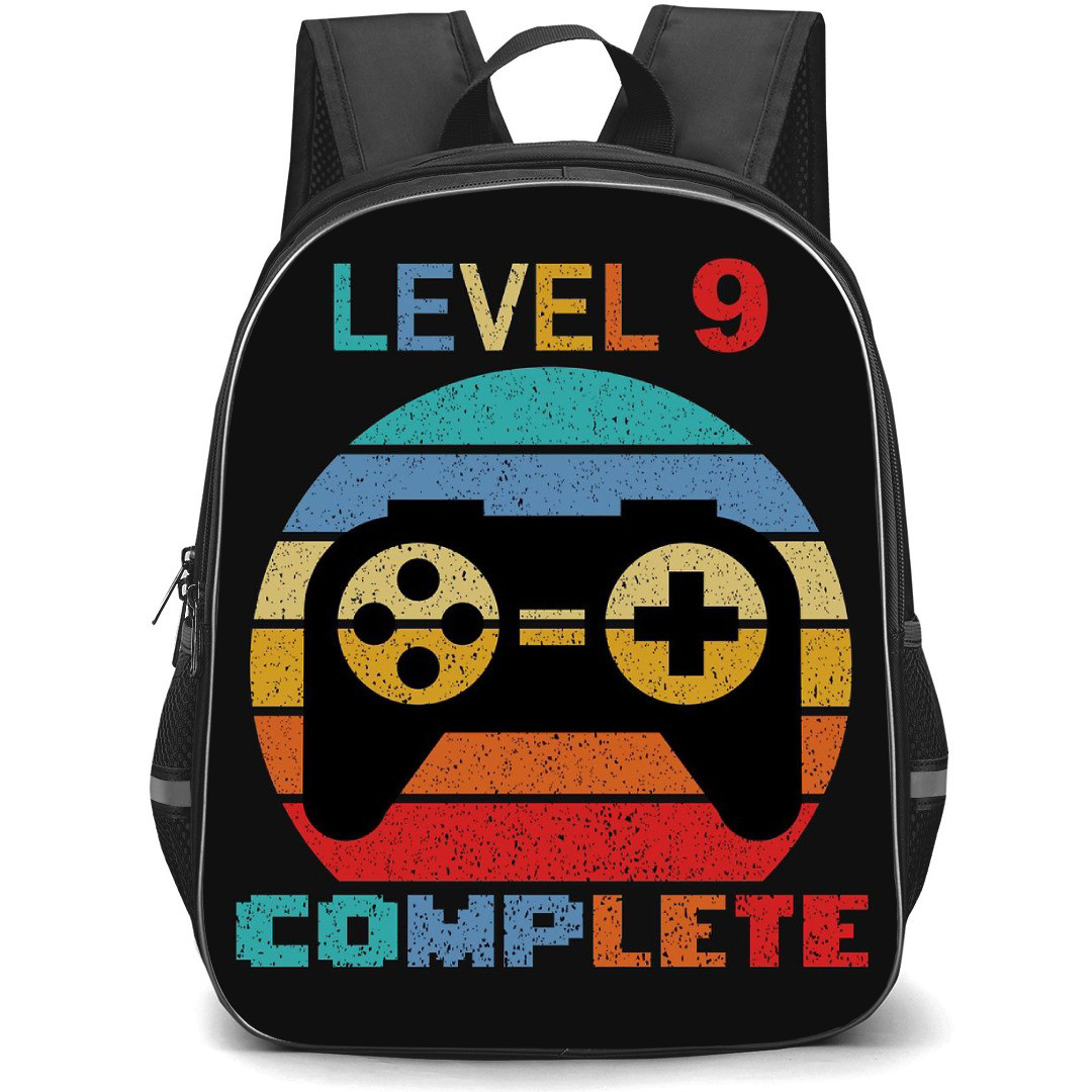 Gamer Backpack StudentPack - Level 9 Complete Minimalist Art