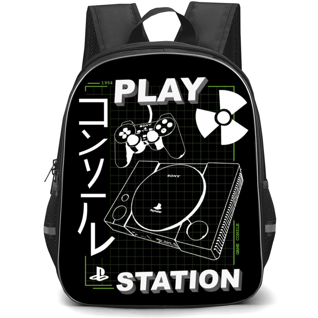 Gamer Backpack StudentPack - PlayStation 1 Black and White
