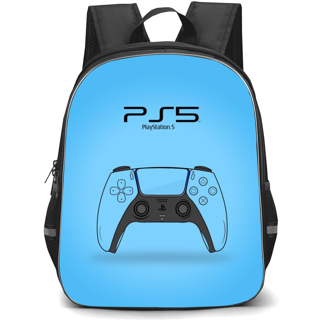 Gamer Backpack StudentPack - PlayStation5 Controller Blue Minimalist Art