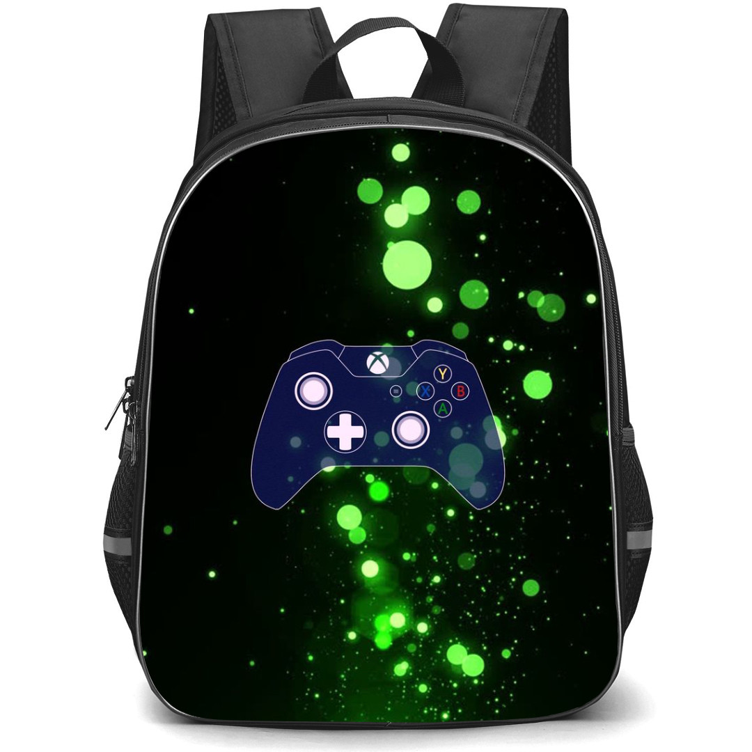 Gamer Backpack StudentPack - Xbox Controller Green Neon Background