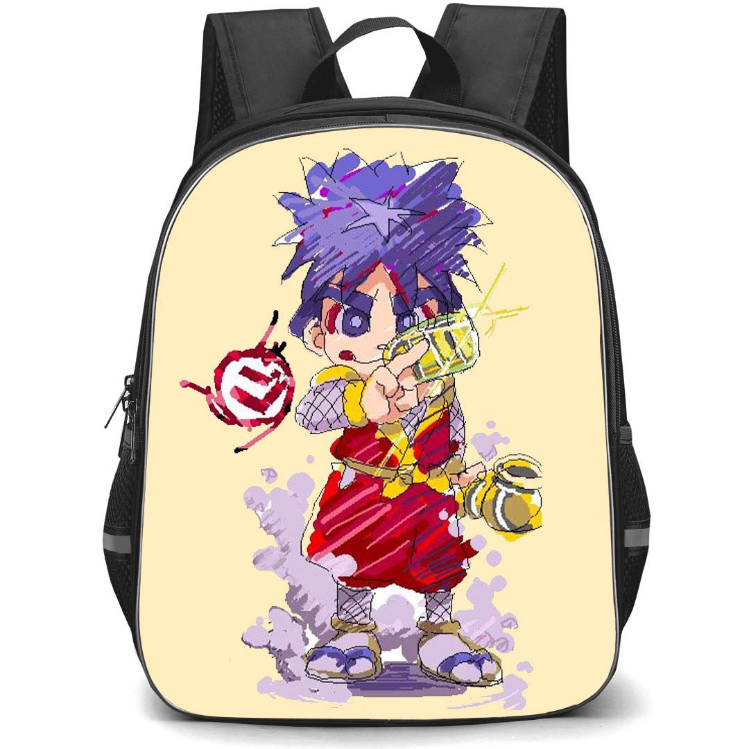 Ganbare Goemon Backpack StudentPack - Ganbare Goemon Anime Character Standing Painting Poster
