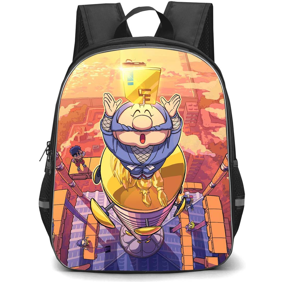 Ganbare Goemon Ebisumaru Backpack StudentPack - Ganbare Goemon Ebisumaru Standing On A Tower Poster