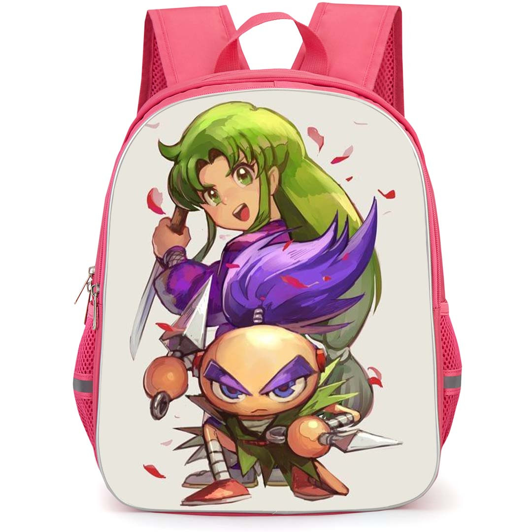 Ganbare Goemon Backpack StudentPack - Ganbare Goemon Sasuke And Yae Anime Art Poster