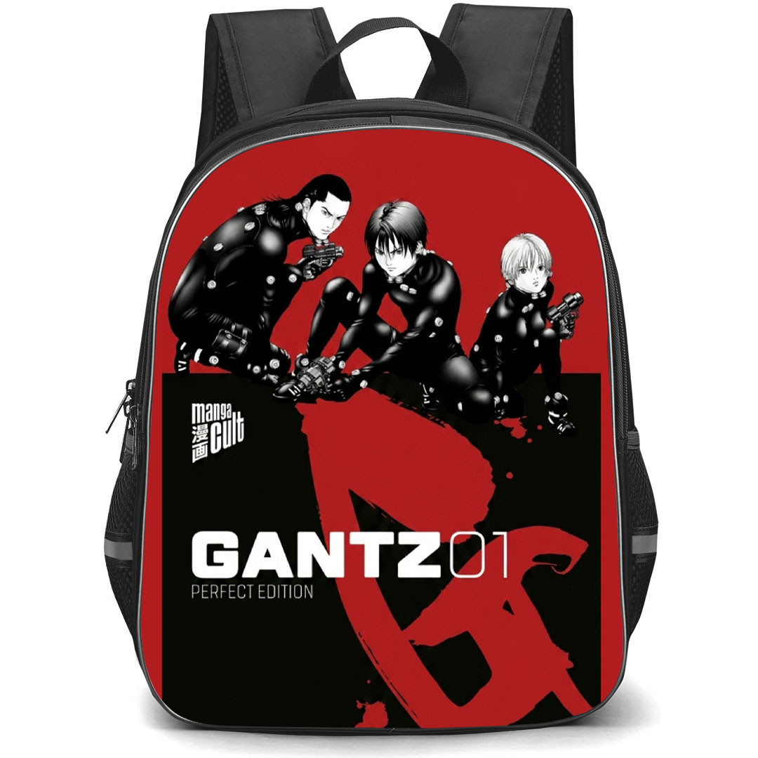 Gantz Backpack School Bag StudentPack - Gantz Characters Fierce Red And Black Series Poster