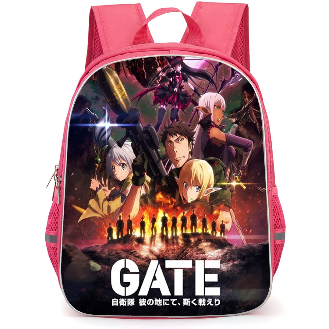 Gate Backpack School Bag StudentPack - Gate Characters Silhouette Portrait Collage Series Poster