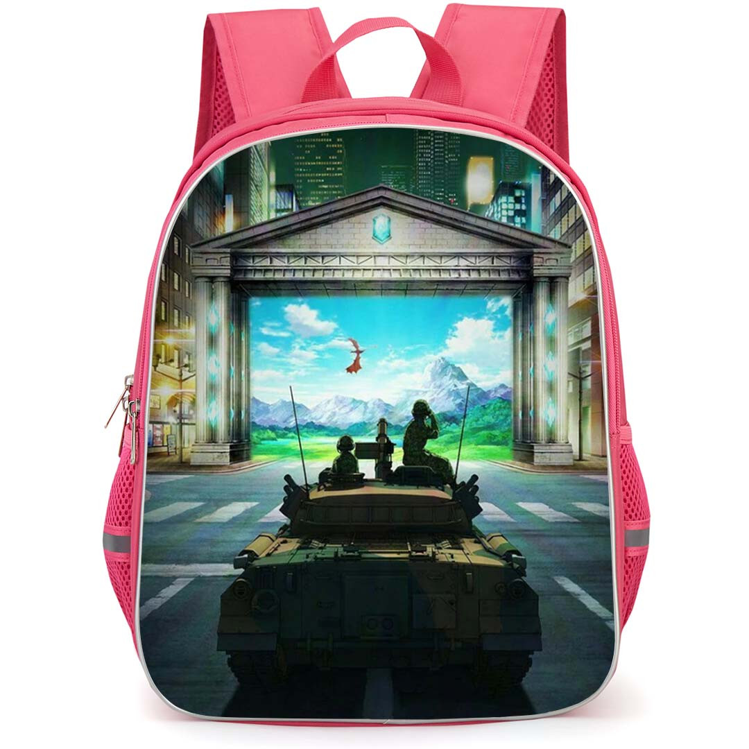 Gate Backpack School Bag StudentPack - Gate Tank Driving Into Gate