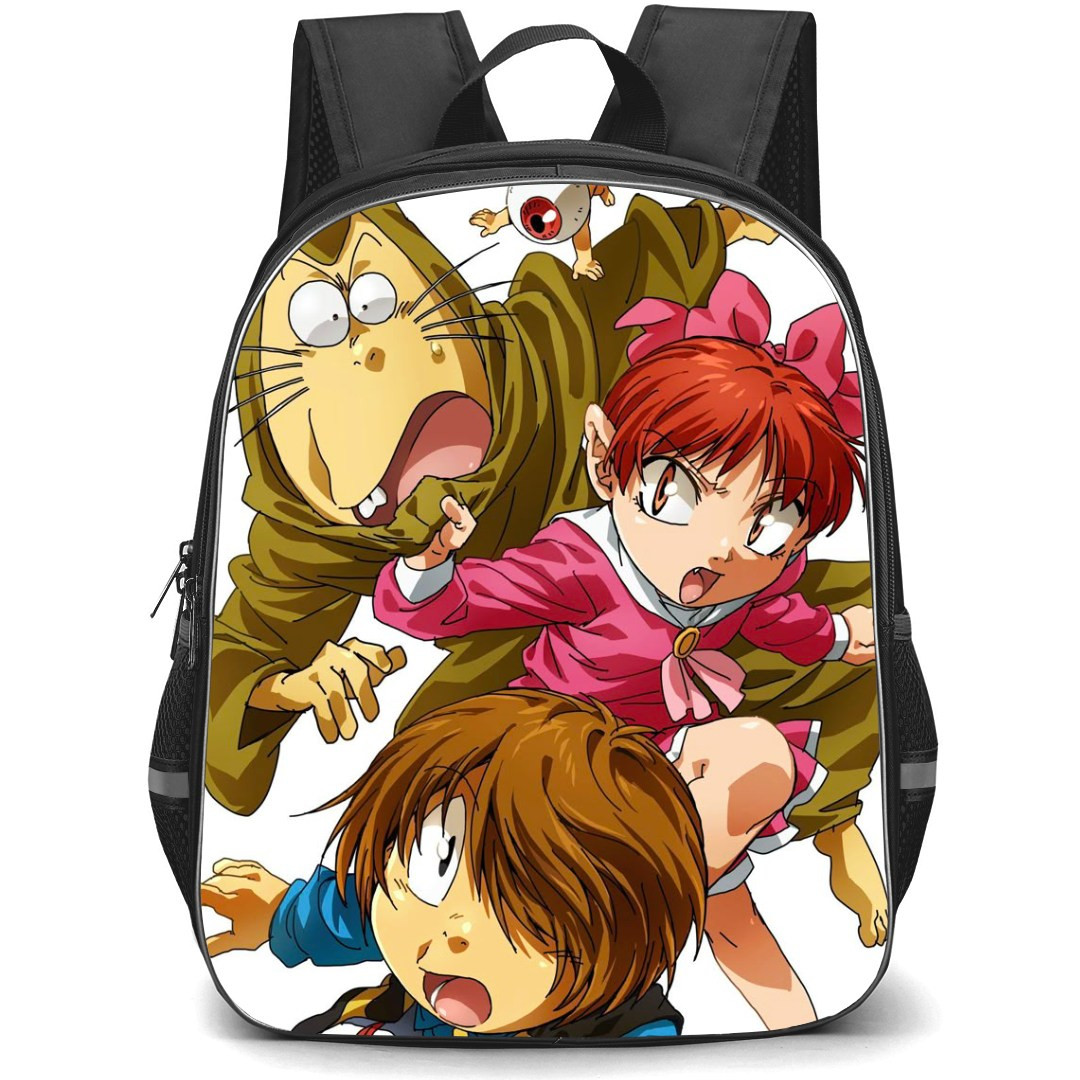 Gegege No Kitaro Backpack School Bag StudentPack - Characters Falling Portrait Poster White Background