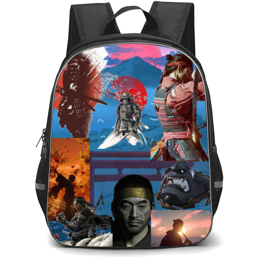 Ghost of Tsushima Backpack StudentPack - Mount Fuji Collage