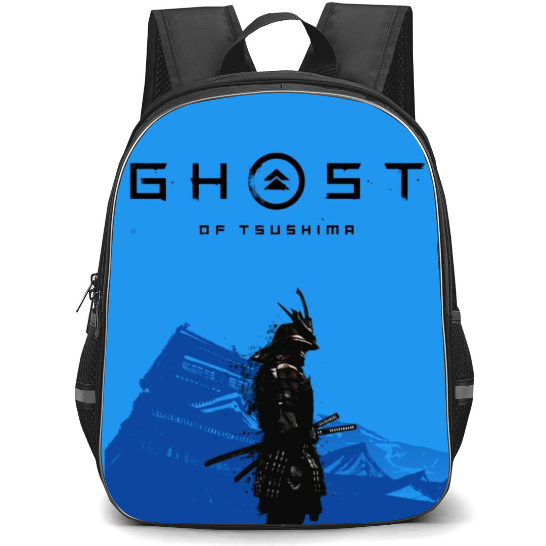 Ghost of Tsushima Backpack StudentPack - Series Silhouette In Blue Poster