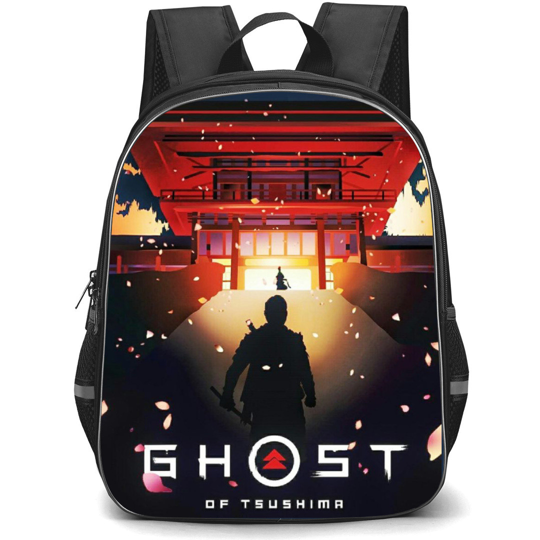 Ghost of Tsushima Backpack StudentPack - Series Silhouette In Temple Poster