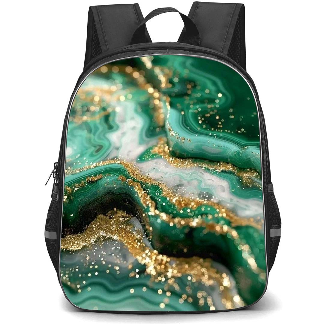 Girlish Backpack StudentPack - Girlish Gold Dusts In Green Liquid